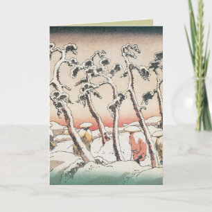 Pour Fêtes Annuelles Cartes de Noël japonaises Hiroshige
