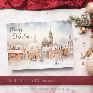 Pour Fêtes Annuelles Cartes de Noël, Joyeux Noël Paysage d'hiver