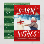 Pour Fêtes Annuelles Cartes de Noël | Les souhaits chauds (Devant / Derrière)