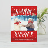 Pour Fêtes Annuelles Cartes de Noël | Les souhaits chauds (Debout devant)