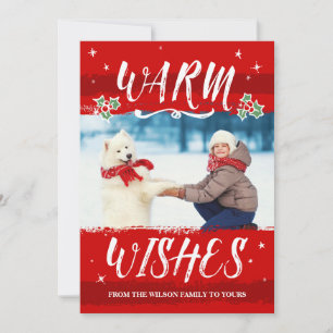 Pour Fêtes Annuelles Cartes de Noël Les souhaits chauds
