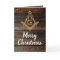 Cartes de Noël maçonniques en bois rustique