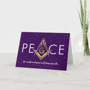Pour Fêtes Annuelles Cartes de Noël maçonniques Fête de Freemason