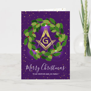 Pour Fêtes Annuelles Cartes de Noël maçonniques Grand Lodge Holiday
