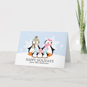 Pour Fêtes Annuelles Cartes de Noël militaires de famille de pingouin