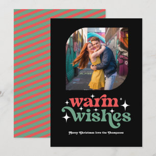 Pour Fêtes Annuelles Cartes de Noël Moderne Rétro Couleurs Classiques P