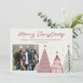 Pour Fêtes Annuelles Cartes de Noël modernes et joyeuses (Debout devant)