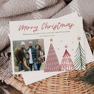 Pour Fêtes Annuelles Cartes de Noël modernes et joyeuses avec photo d'a