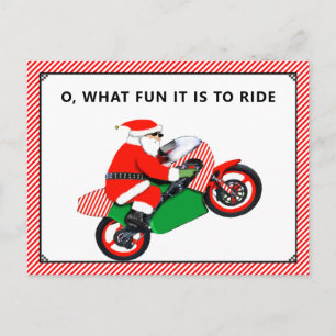 Pour Fêtes Annuelles Cartes de Noël moto