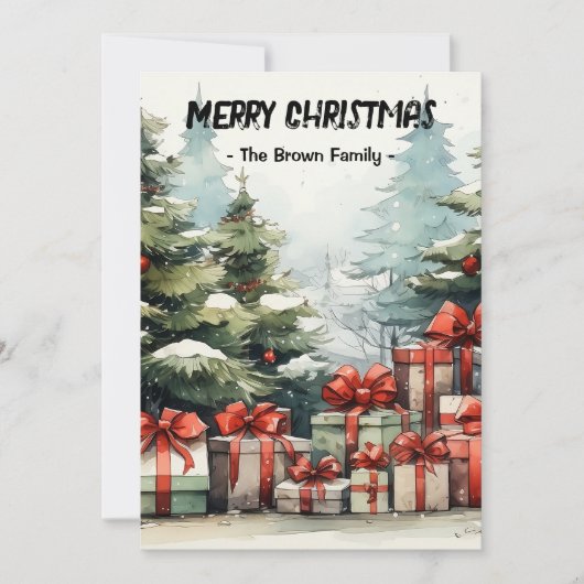 Pour Fêtes Annuelles Cartes de Noël personnalisables (Devant)