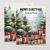 Pour Fêtes Annuelles Cartes de Noël personnalisables (Devant / Derrière)