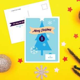 Pour Fêtes Annuelles Cartes de Noël personnalisées avec monogramme - Ca