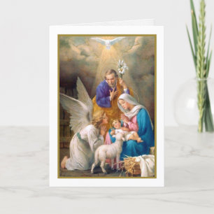 Pour Fêtes Annuelles Cartes de Noël religieuses   Une scène sainte