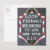 Pour Fêtes Annuelles Cartes de Noël style tableau (Devant / Derrière)