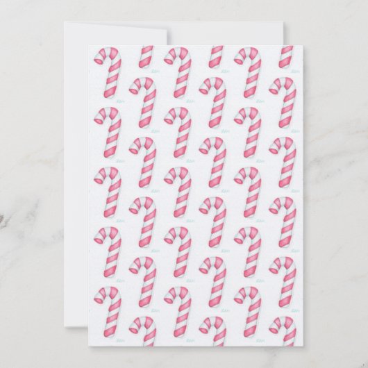 Pour Fêtes Annuelles Cartes de Noël sucre de canne (Devant)