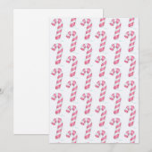 Pour Fêtes Annuelles Cartes de Noël sucre de canne (Devant / Derrière)