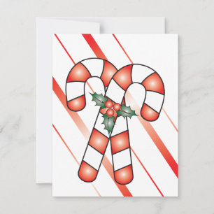 Pour Fêtes Annuelles Cartes de Noël sucre de canne