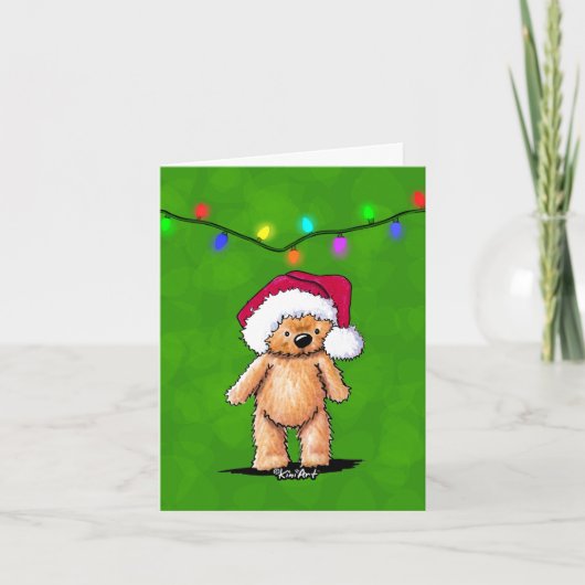 Pour Fêtes Annuelles Cartes de Noël Teddy Bear (Devant)