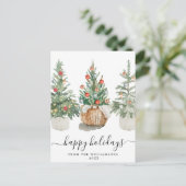 Pour Fêtes Annuelles Cartes de Noël traditionnelles avec sapins (Debout devant)