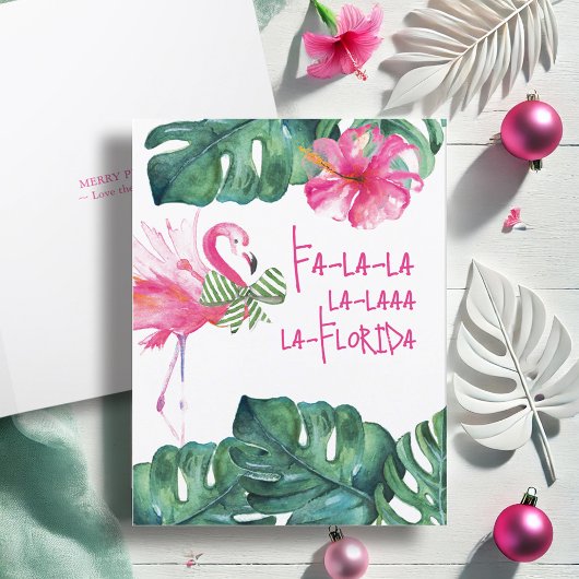 Pour Fêtes Annuelles Cartes de Noël tropicales