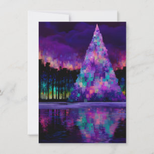 Pour Fêtes Annuelles Cartes de Noël uniques de l'arbre pourpre