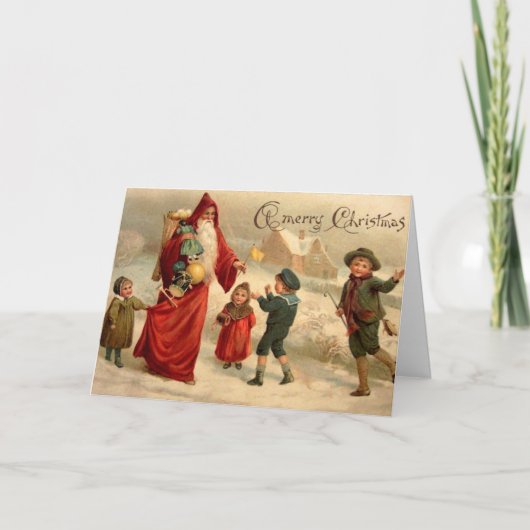 Pour Fêtes Annuelles Cartes de Noël Vintage (Devant)