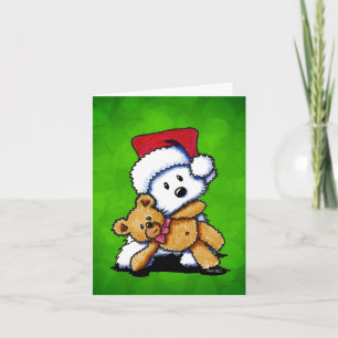 Pour Fêtes Annuelles Cartes de Noël Westie et Teddy Bear