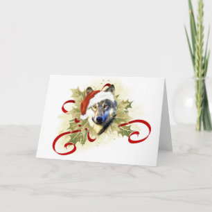 Pour Fêtes Annuelles Cartes de Noël Wolf
