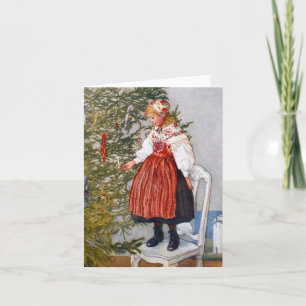 Pour Fêtes Annuelles Cartes de note d'arbre de Noël de Carl Larsson