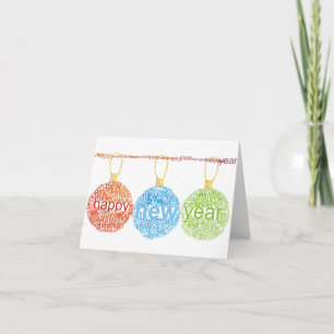 Pour Fêtes Annuelles Cartes de note de décorations de bonne année