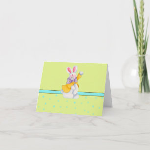 Pour Fêtes Annuelles Cartes de notes de lapin de Pâques