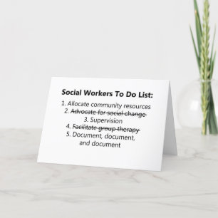 Pour Fêtes Annuelles Cartes de notes des travailleurs sociaux