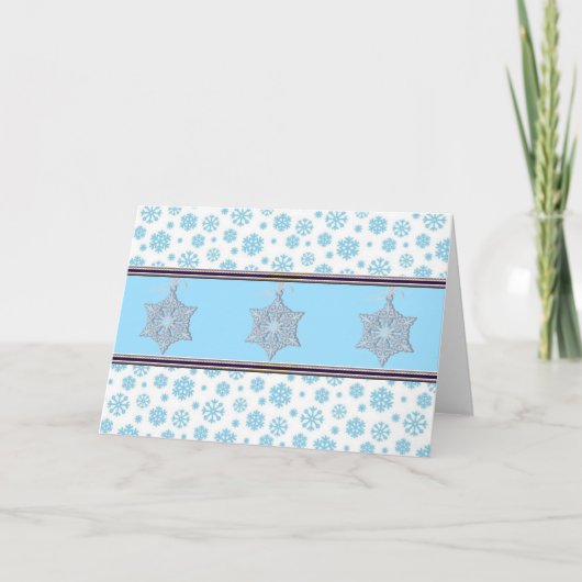 Pour Fêtes Annuelles Cartes de notes flocon de neige (Devant)