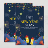 Pour Fêtes Annuelles Cartes de nouvelle année (Devant / Derrière)