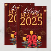 Pour Fêtes Annuelles cartes de nouvelle année (Devant / Derrière)