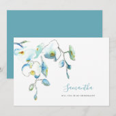 Pour Fêtes Annuelles Cartes de proposition d'aide d'éclairage des orchi (Devant / Derrière)