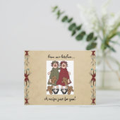 Pour Fêtes Annuelles Cartes de recette de vacances (Debout devant)