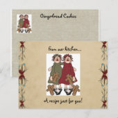 Pour Fêtes Annuelles Cartes de recette de vacances (Devant / Derrière)