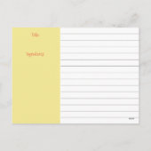 Pour Fêtes Annuelles Cartes de recette de vacances de cuisson de (Dos)