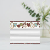 Pour Fêtes Annuelles Cartes de recettes de Noël (Debout devant)