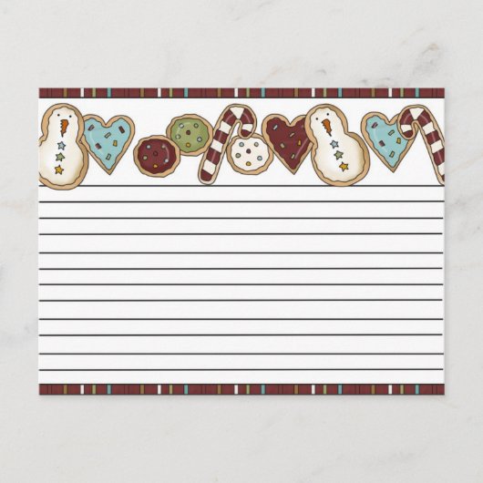 Pour Fêtes Annuelles Cartes de recettes de Noël (Devant)