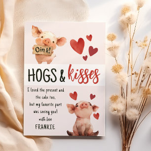 Pour Fêtes Annuelles Cartes de remerciement d'anniversaire Kids Hogs &