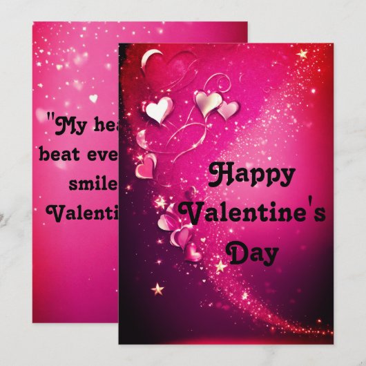 Pour Fêtes Annuelles Cartes de Saint Valentin (Devant / Derrière)