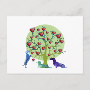 Pour Fêtes Annuelles Cartes de Saint-Valentin coeurs de teckel