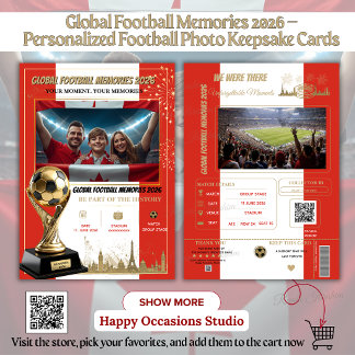 Pour Fêtes Annuelles Cartes de souvenirs de football mondial 2026
