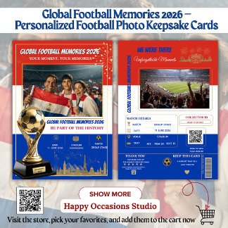 Pour Fêtes Annuelles Cartes de souvenirs de football mondial 2026