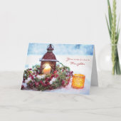 Pour Fêtes Annuelles Cartes de Sympathie Noël | Bougie et couronne (Devant)