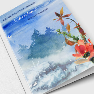 Pour Fêtes Annuelles Cartes de Sympathie Noël   Dans nos pensées