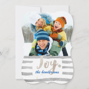 Pour Fêtes Annuelles Cartes de vacances à rayures argentées PixDezines