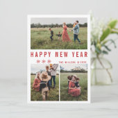 Pour Fêtes Annuelles Cartes de vacances Bonne Année Collage de photos (Debout devant)